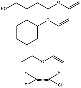 1-Butanol, 4-(ethenyloxy)-, polymer with chlorotrifluoroethene, (ethenyloxy)cyclohexane and ethoxyethene Struktur