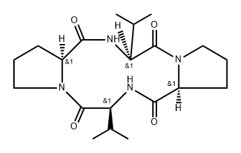 cyclo(prolyl-valyl-prolyl-valyl) Struktur