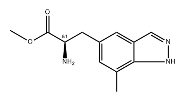 1H-Indazole-5-propanoic acid, α-amino-7-methyl-, methyl ester, (αR)- Struktur