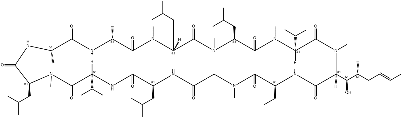 cyclosporine metabolite M21 Struktur