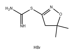 5,5-dimethyl-4,5-dihydroisoxazol-3-yl carbamimidothioate hydrobromide Struktur