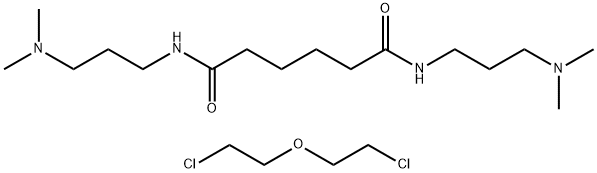 N,N''-BIS(3-(DIMETHYLAMINO)PROPYL)HEXANEDIAMIDE-1,1''-OXYBIS (2-CHLOROETHANE) POLYMER) Struktur