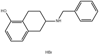 6-(benzylamino)-5,6,7,8-tetrahydronaphthalen-1-ol hydrobromide Struktur