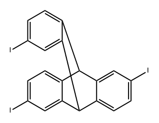 2,6,14-triiodotriptycene Struktur