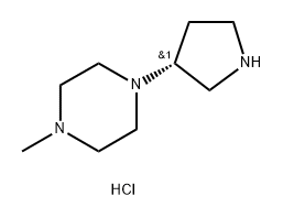 (R)-1-Methyl-4-(pyrrolidin-3-yl)piperazine trihydrochloride Struktur