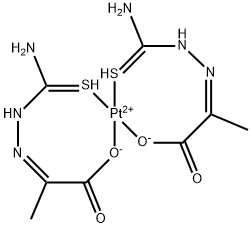 pyruvic acid thiosemicarbazone-platinum complex Struktur