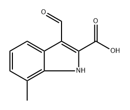 3-formyl-7-methyl-1H-indole-2-carboxylic acid Struktur