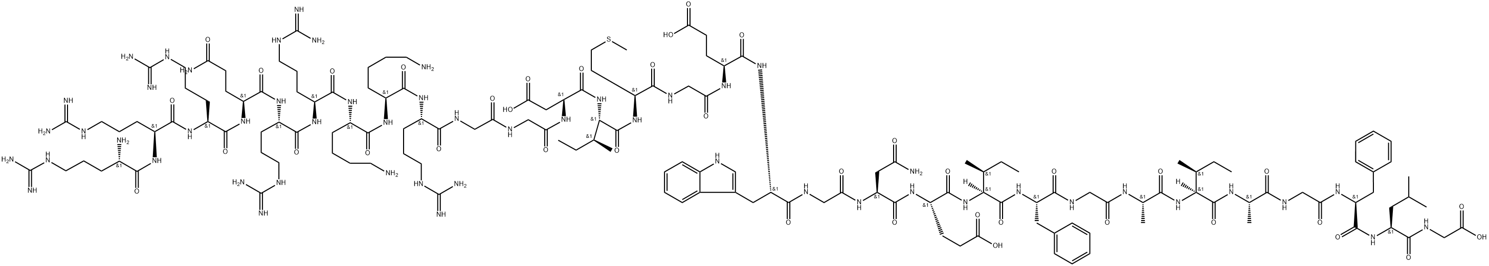 遞送劑多肽TAT-HA2 FUSION PEPTIDE 結(jié)構(gòu)式