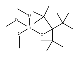 Titanium, 3-(1,1-dimethylethyl)-2,2,4,4-tetramethyl-3-pentanolatotrimethoxy-, (T-4)- Struktur