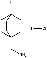 Bicyclo[2.2.2]octane-1-methanamine, 4-fluoro-, hydrochloride (1:1) Struktur