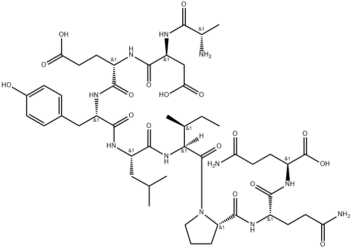 L-Glutamine, L-alanyl-L-α-aspartyl-L-α-glutamyl-L-tyrosyl-L-leucyl-L-isoleucyl-L-prolyl-L-glutaminyl- Struktur