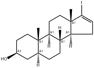 5α-Androst-16-en-3β-ol, 17-iodo- Struktur