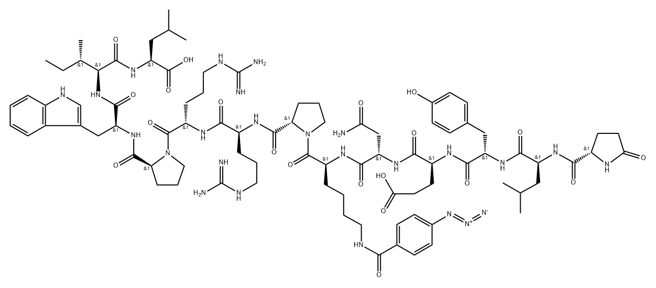 neurotensin, azidobenzoyl-Lys(6)-Trp(11)- Struktur