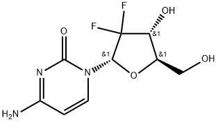 2(1H)-PyriMidinone, 4-aMino- 1-(2-deoxy-2,2-difluoro-α-D- erythro-pentofuranosyl)- Struktur