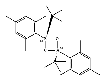 2,4-Bis(1,1-dimethylethyl)-2β,4α-bis(2,4,6-trimethylphenyl)cyclobutanedisiloxane Struktur