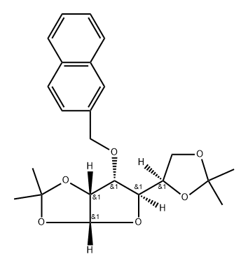 α-D-Allofuranose, 1,2:5,6-bis-O-(1-methylethylidene)-3-O-(2-naphthalenylmethyl)- Struktur