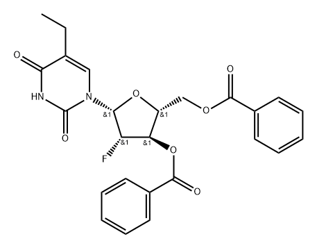 3',5'-Di-O-benzoyl-2'-deoxy-2'-fluoro-5-ethyl-arabinouridine