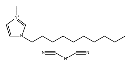 1H-Imidazolium, 3-decyl-1-methyl-, salt with N-cyanocyanamide (1:1) Struktur