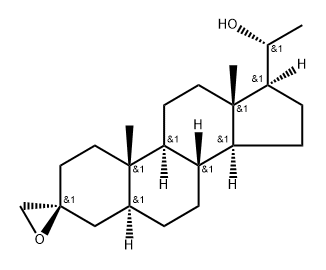 3-spirooxiranylpregnan-20-ol Struktur