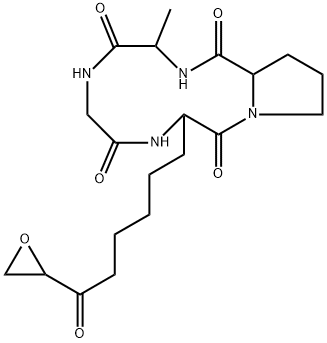 Cyclo[L-Ala-Gly-[(2S)-8-oxo-2-amino*-8-oxiranyloctanoyl]-D-Pro-] Struktur