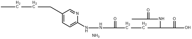 N-acetylglutamic acid-N-(N(2)-(5-n-butyl-2-pyridyl)hydrazide) Struktur