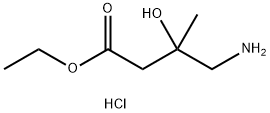 ethyl 4-amino-3-hydroxy-3-methylbutanoate hydrochloride Struktur