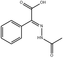 Benzeneacetic acid, α-(acetylhydrazono)-, (E)- (9CI) Struktur