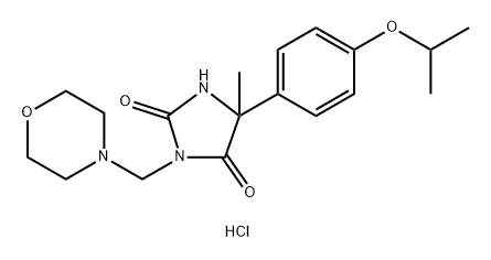 2,4-IMIDAZOLIDINEDIONE, 5-METHYL-5-(4-(1-METHYLETHOXY)PHENYL)-3-(4-MOR PHOLINYLME Struktur