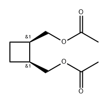 [(1R,2S)-rel-2-[(acetyloxy)methyl]cyclobutyl]methyl acetate Struktur