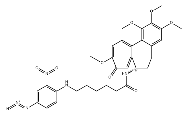 6'-(4'-azido-2'-nitrophenylamino)hexanoyldeacetylcolchicine Struktur