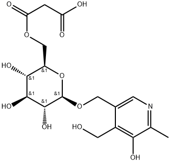 5'-O-(6-O-malonylglucopyranosyl)pyridoxine Struktur