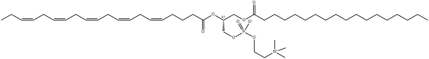 3,5,8-Trioxa-4-phosphaoctacosa-13,16,19,22,25-pentaen-1-aminium, 4-hydroxy-N,N,N-trimethyl-9-oxo-7-[[(1-oxooctadecyl)oxy]methyl]-, inner salt, 4-oxide, (7R,13Z,16Z,19Z,22Z,25Z)- Struktur