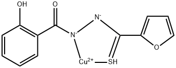 copper(II)-N-salicyloyl-N'-(2-furylthiocarbonyl)hydrazine Struktur