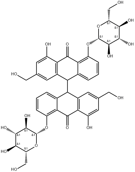 aloe-emodin dianthrone diglucoside Struktur