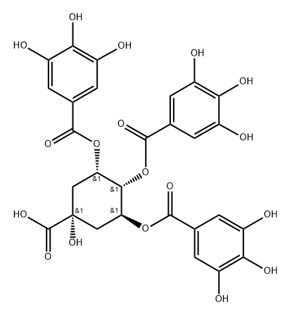 3,4,5-tri-O-galloylquinic acid Struktur