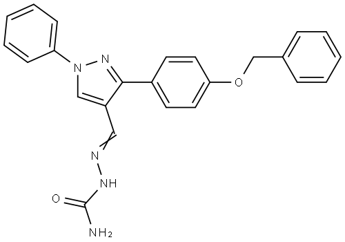 3-(4-(BENZYLOXY)PHENYL)-1-PHENYL-1H-PYRAZOLE-4-CARBALDEHYDE SEMICARBAZONE Struktur