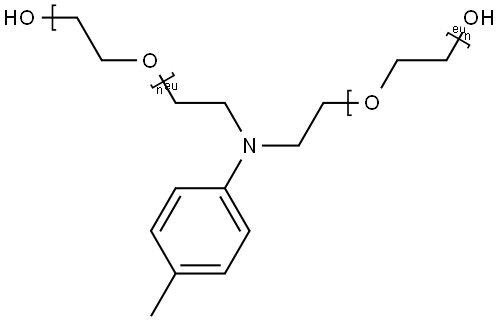 Poly(oxy-1,2-ethanediyl), alpha,alpha'-(((4-methylphenyl)imino)di-2,1-ethanediyl)bis(omega-hydroxy- Struktur