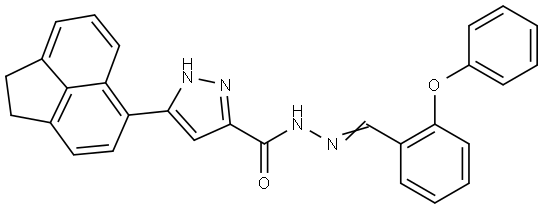 3-(1,2-DIHYDRO-5-ACENAPHTHYLENYL)-N'-[(E)-(2-PHENOXYPHENYL)METHYLIDENE]-1H-PYRAZOLE-5-CARBOHYDRAZIDE Struktur