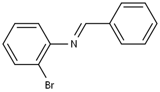 N(E)]-2-Bromo-N-(phenylmethylene)benzenamine Struktur