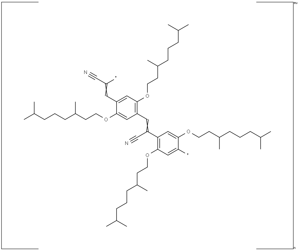 POLY(2,5-DI(3,7-DIMETHYLOCTYLOXY)CYANOTEREPHTHALYLIDENE) Struktur