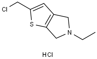 2-(chloromethyl)-5-ethyl-5,6-dihydro-4H-thieno[2,3-c]pyrrole hydrochloride Struktur