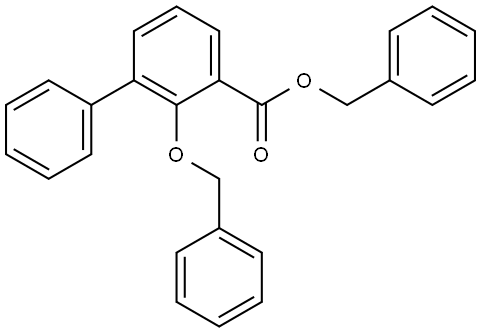 benzyl 2-(benzyloxy)-3-phenylbenzoate Struktur