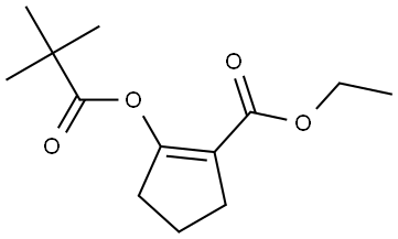 ETHYL 2-[(2,2-DIMETHYLPROPANOYL)OXY]-1-CYCLOPENTENE-1-CARBOXYLATE Struktur