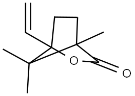 4,7,7-TRIMETHYL-1-VINYL-2-OXABICYCLO[2.2.1]HEPTAN-3-ONE Struktur