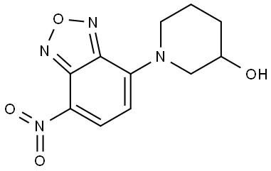 1-(7-nitrobenzo[c][1,2,5]oxadiazol-4-yl)piperidin-3-ol Struktur