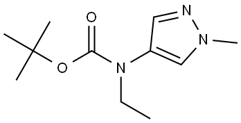 tert-butyl N-ethyl-N-(1-methyl-1H-pyrazol-4-yl)carbamate Struktur