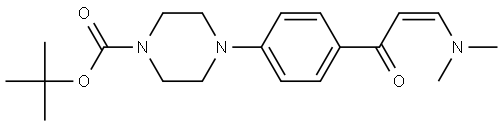 tert-butyl 4-(4-[(2Z)-3-(dimethylamino)prop-2-enoyl]phenyl)piperazine-1-carboxylate Struktur