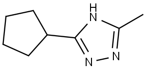 3-cyclopentyl-5-methyl-4H-1,2,4-triazole Struktur