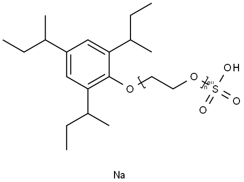 Poly(oxy-1,2-ethanediyl), .alpha.-sulfo-.omega.-2,4,6-tris(1-methylpropyl)phenoxy-, sodium salt Struktur