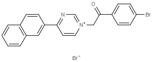 1-(2-(4-BROMO-PHENYL)-2-OXO-ETHYL)-4-NAPHTHALEN-2-YL-PYRIMIDIN-1-IUM, BROMIDE Struktur